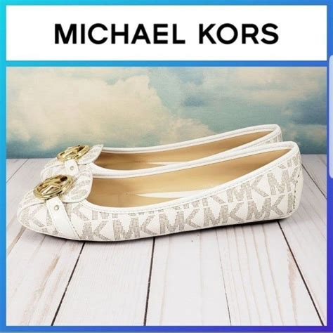 michael kors large grayson vanilla|Michael Kors vanilla flats 8m.